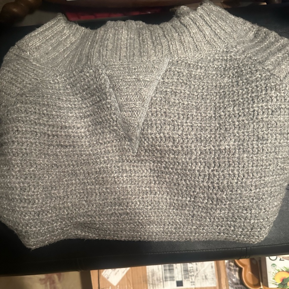 Hinge Gray Cowl Neck Sweater